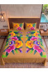 Hand Painted Rayon Bedsheet Set King Size Hand Painted Rayon Bedsheet Set King Size